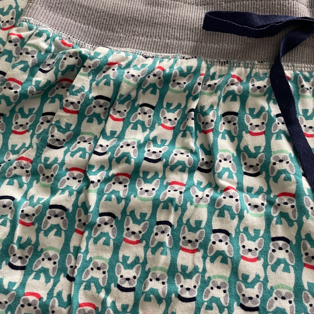 Cuddl Duds Green and Gray Frenchie Pajama Set with Soft Fabric - Picture 7 of 8